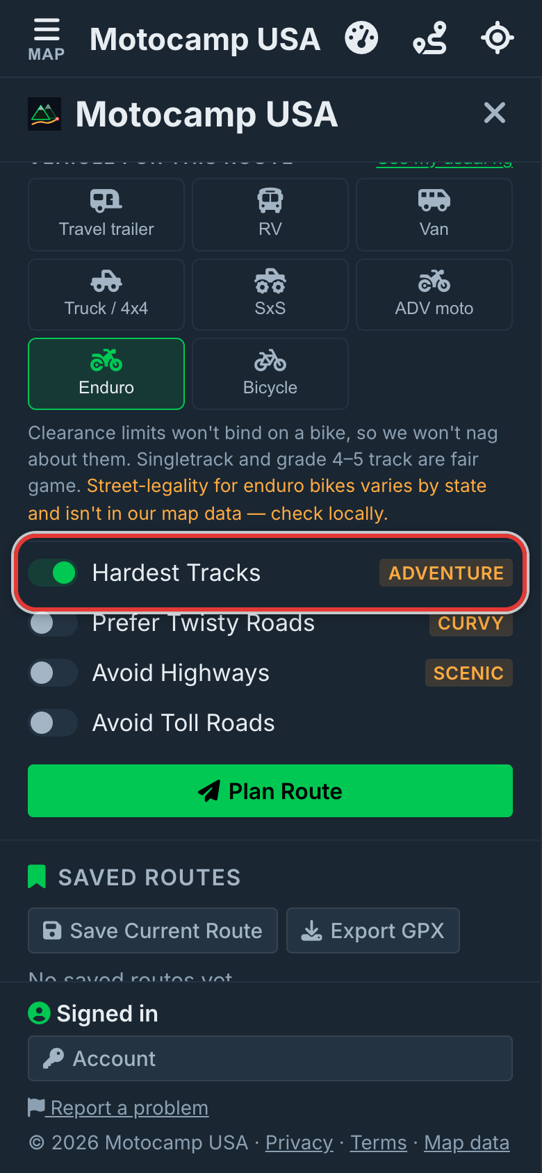 Turn on Hardest Tracks, on a phone