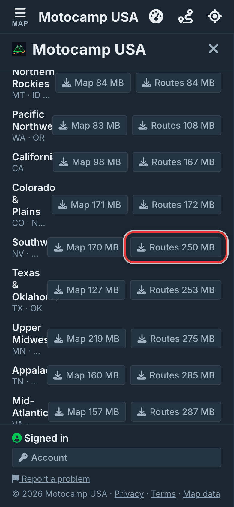 Leave Map source on Auto, on a phone