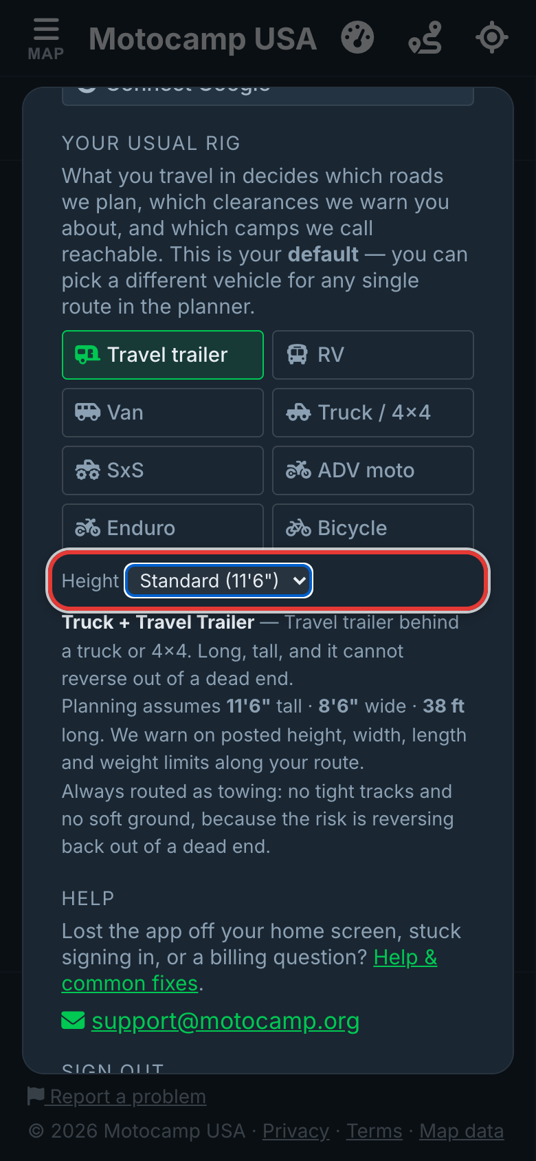 Set your own height, on a phone