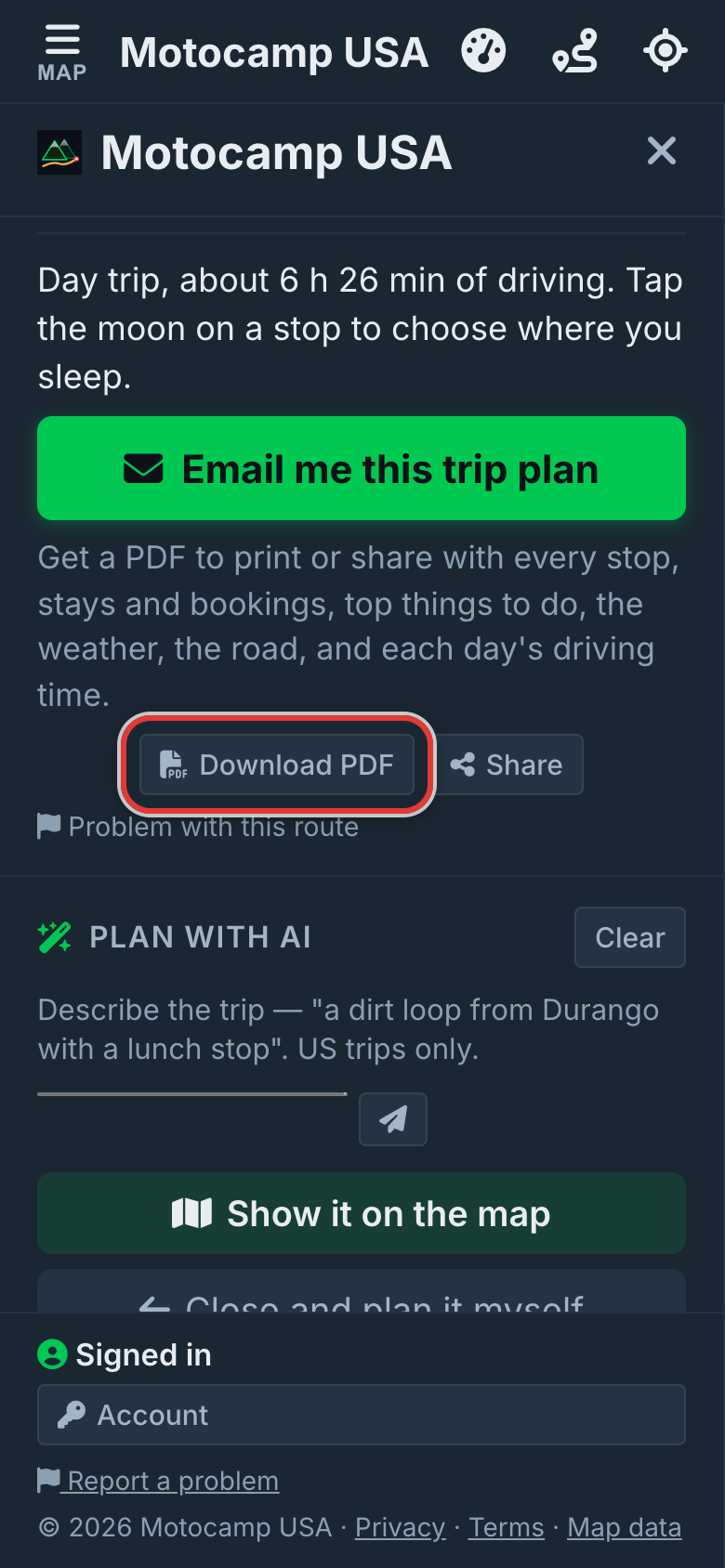 Or tap Download PDF, on a phone
